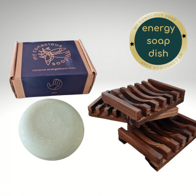 Bundle soap peace and bamboo dish